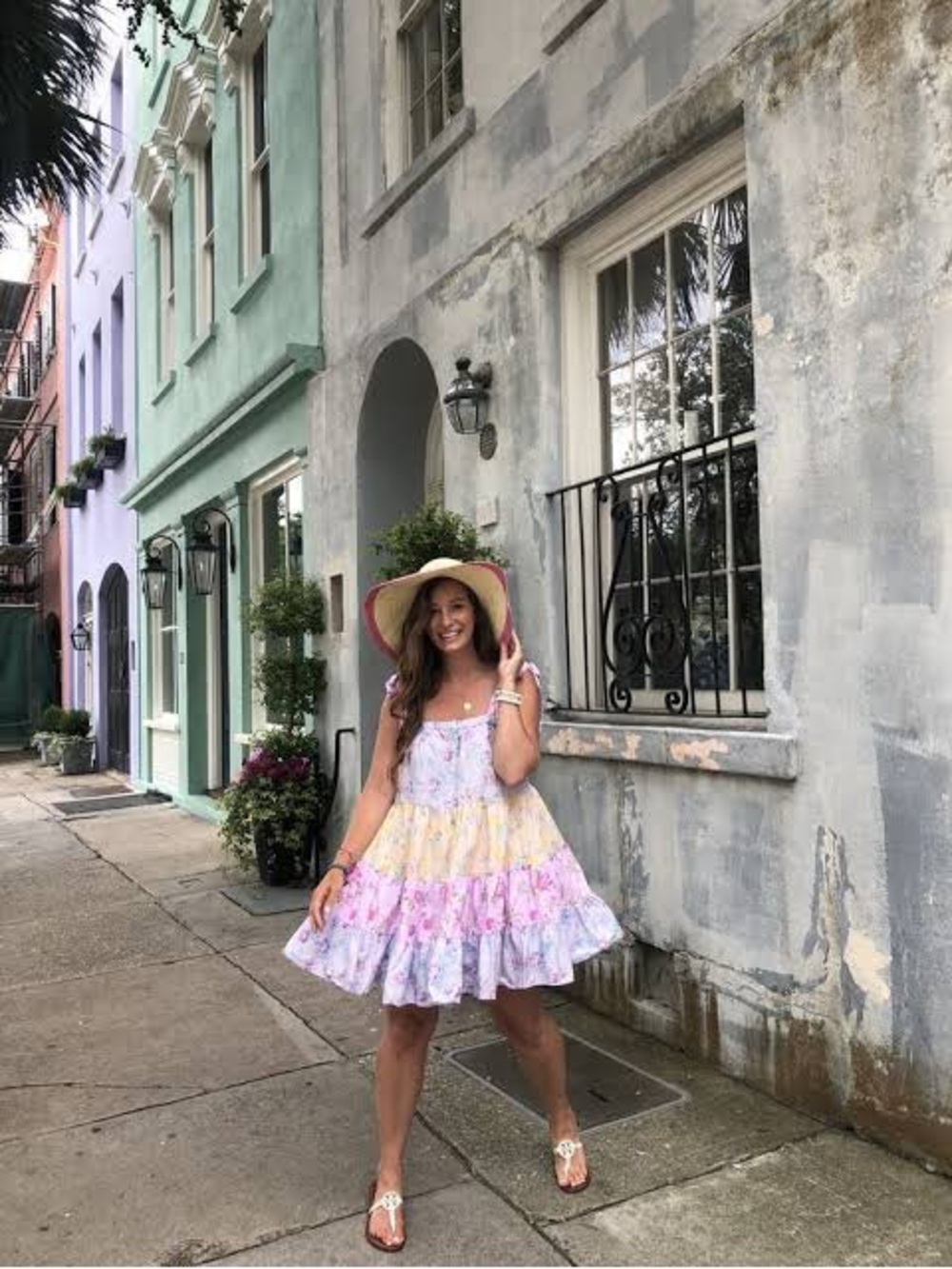 Loveshackfancy x target Tiered Sundress - Pink, Yellow & Lavender